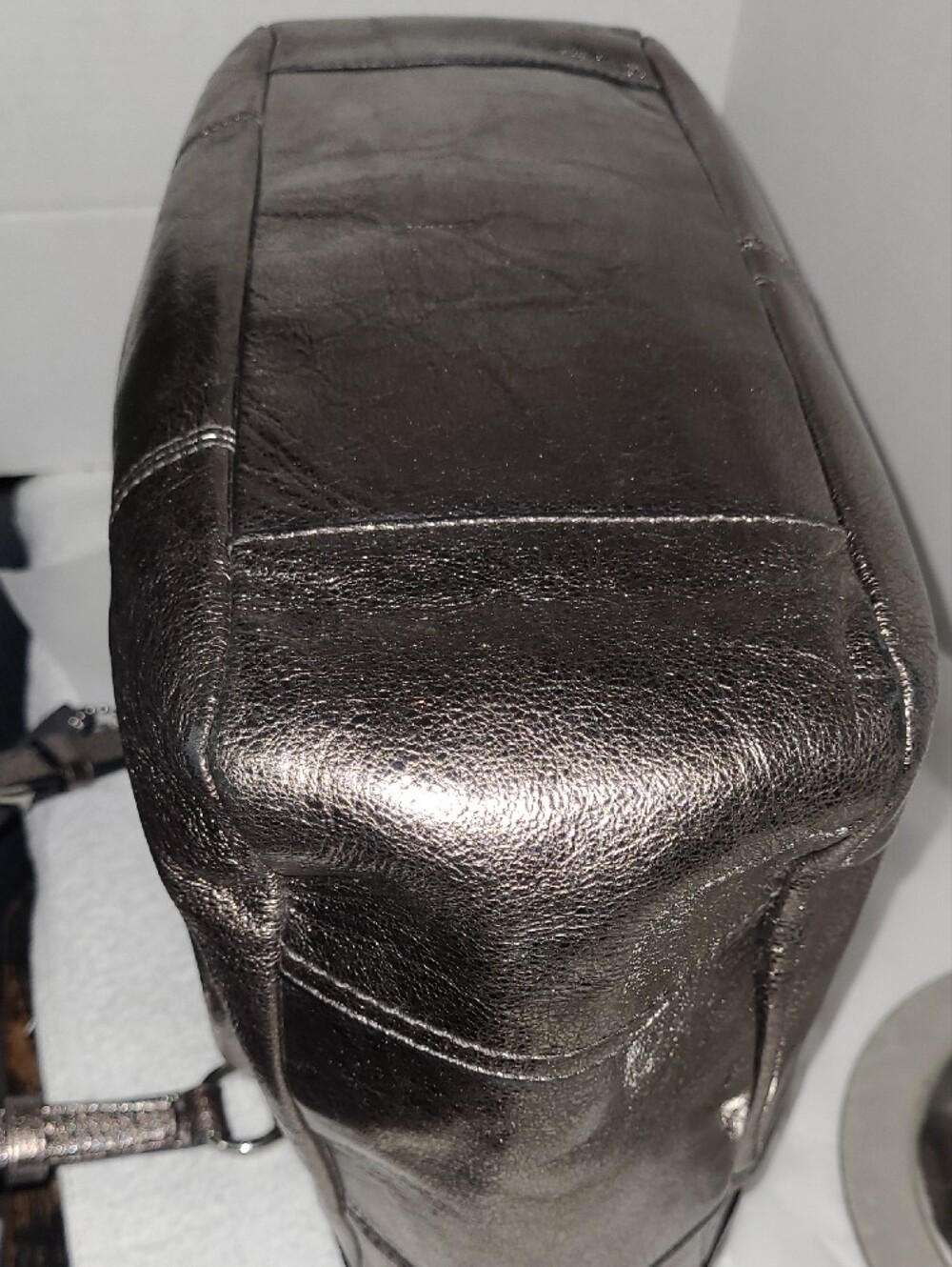 Coach Gallery East West Metallic Bronze Leather Tote - Coach Bronze - Picture 12 of 14